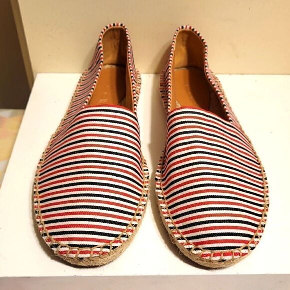 NEW J. Crew Red, White & Blue Striped Canvas Espadrille Flats Sz. 6.5 Ret $79 - Picture 2 of 7